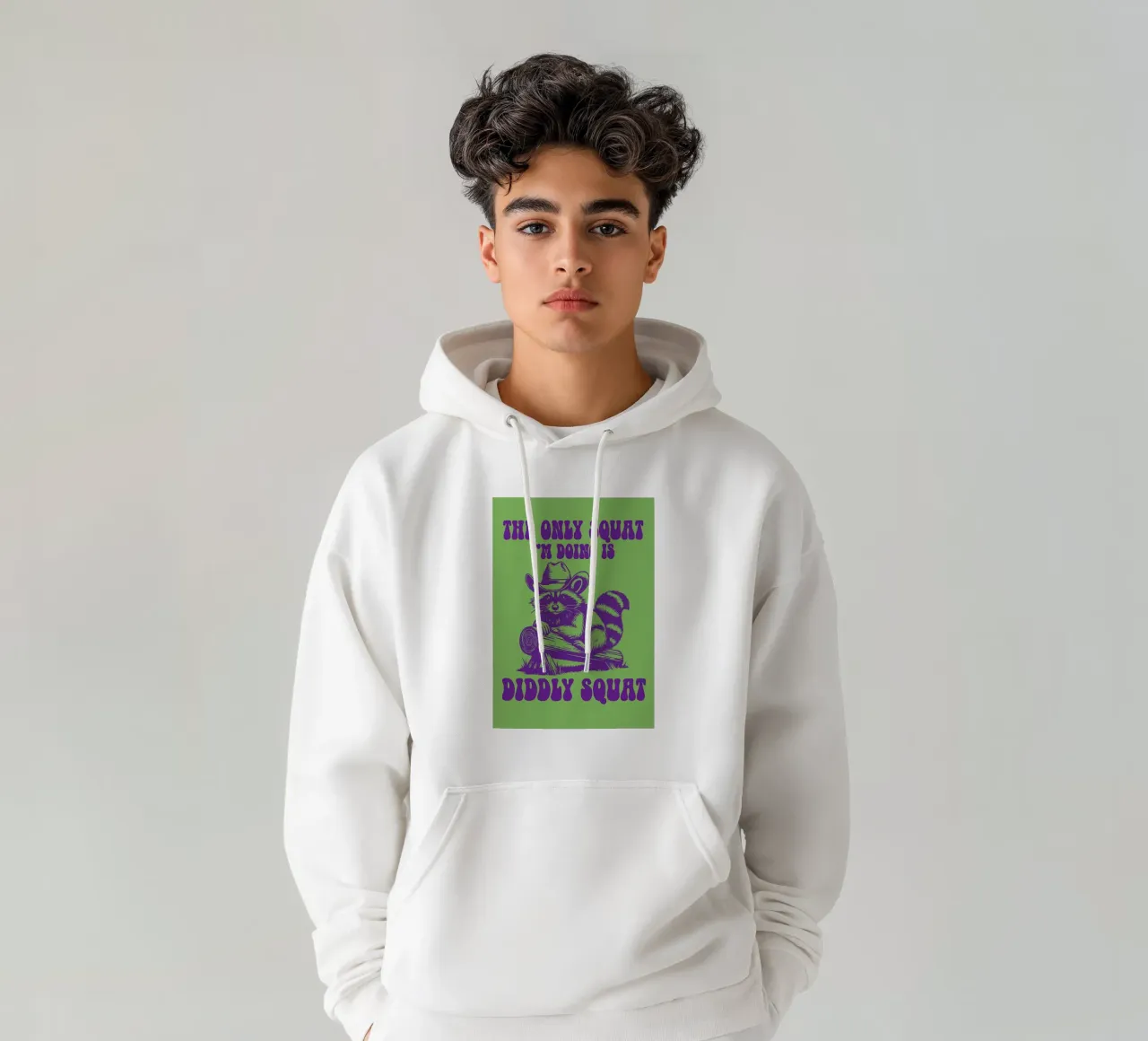 l'unico squat felpa con cappuccio da bojoonxs