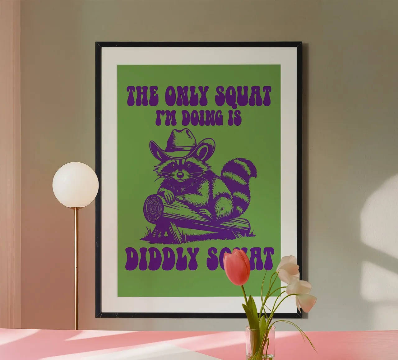 l'unico squat poster con telaio in legno da bojoonxs