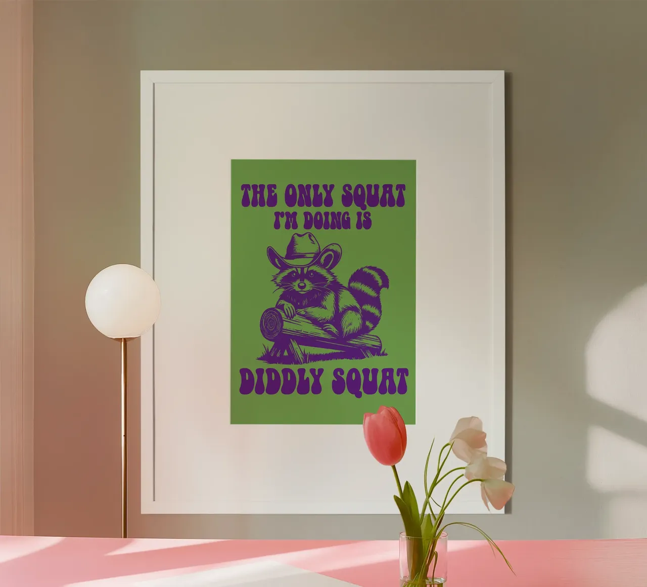 l'unico squat poster con telaio in legno da bojoonxs