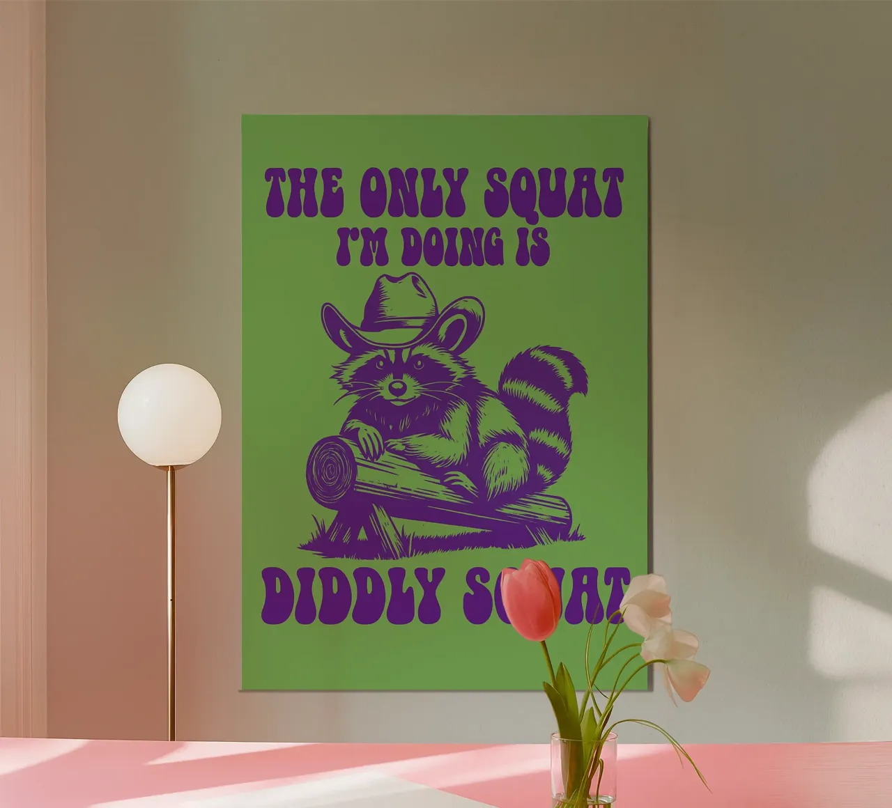 l'unico squat poster con telaio in legno da bojoonxs