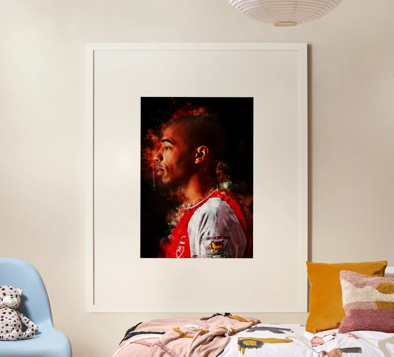 Thierry Henry poster con telaio in plastica da MasterInkArt