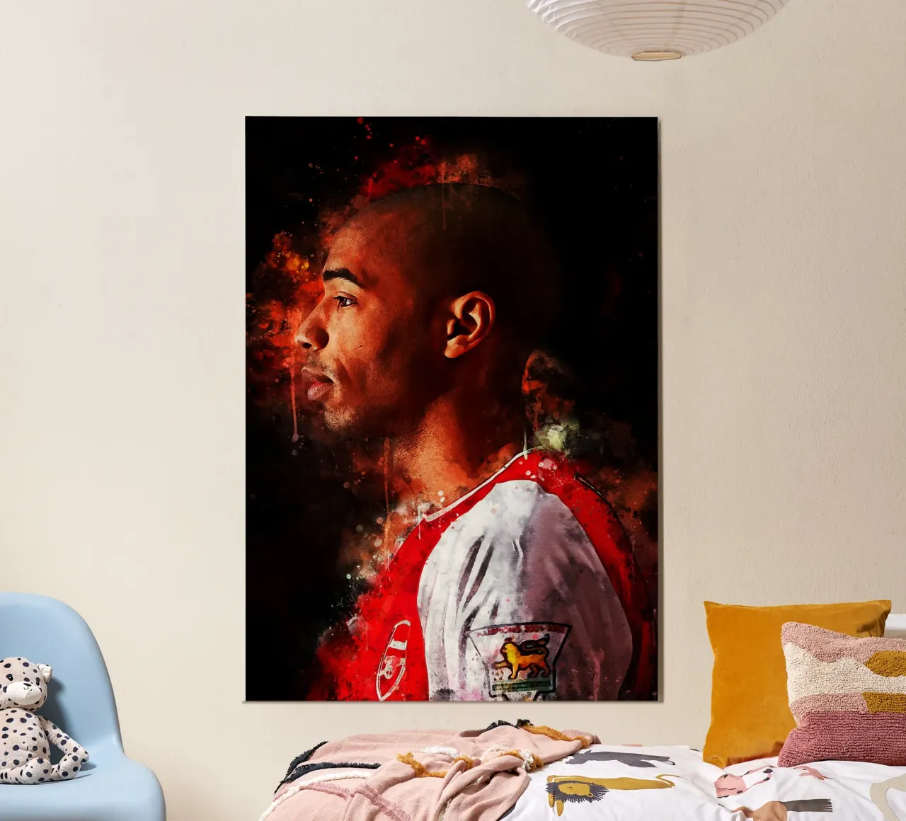Thierry Henry poster con telaio in plastica da MasterInkArt
