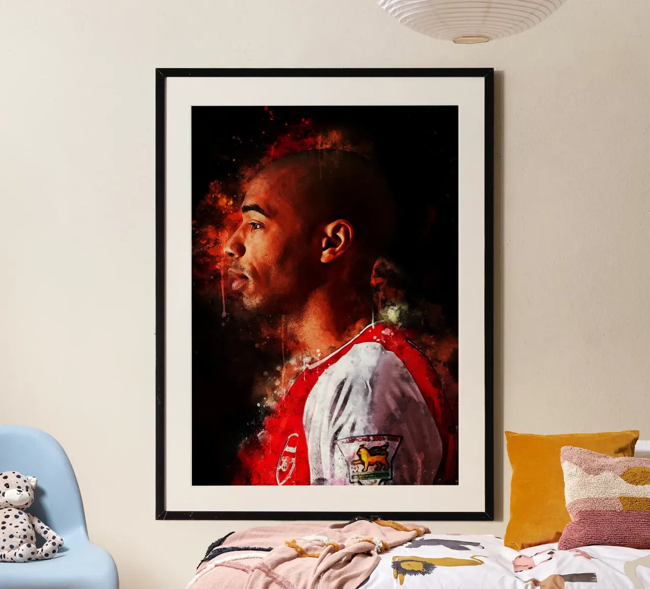Thierry Henry poster con telaio in plastica da MasterInkArt