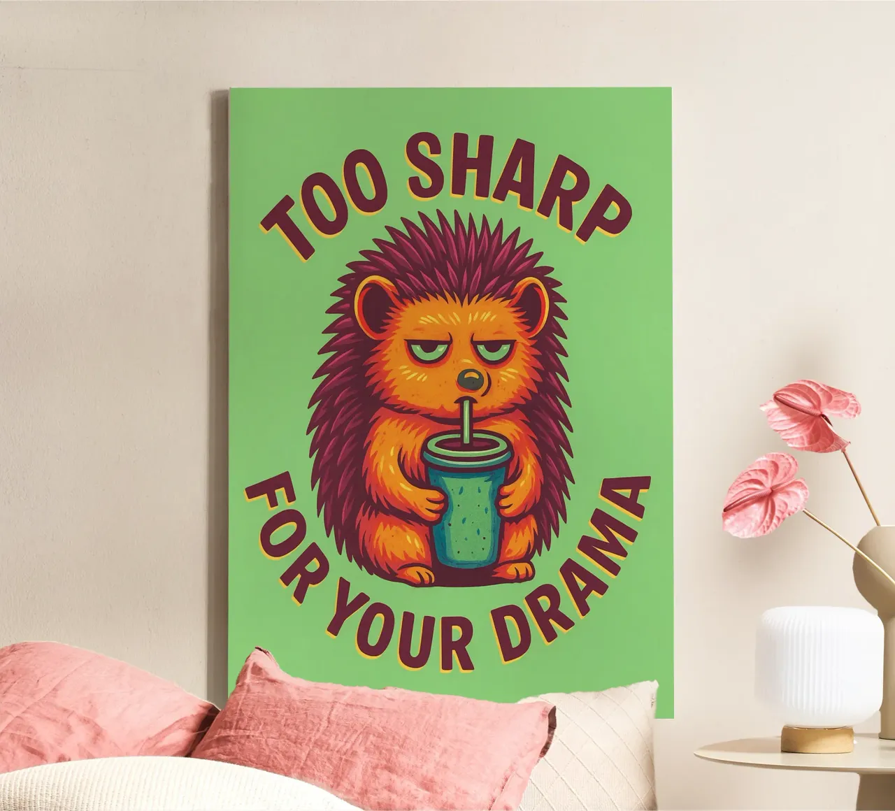 too sharp for your drama canvas with Floater frame by bojoonxs
