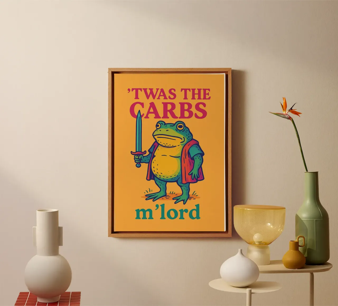 twas the crabs my lord canvas with Floater frame by bojoonxs