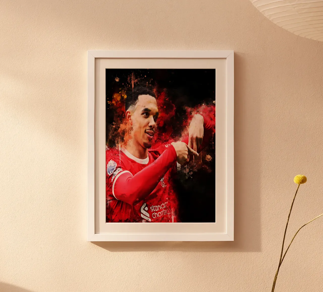 Trent Alexander-Arnold poster con telaio in legno da MasterInkArt