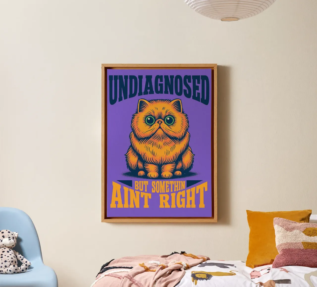 Undiagnosed But Somethin Aint Right canvas with Floater frame by bojoonxs