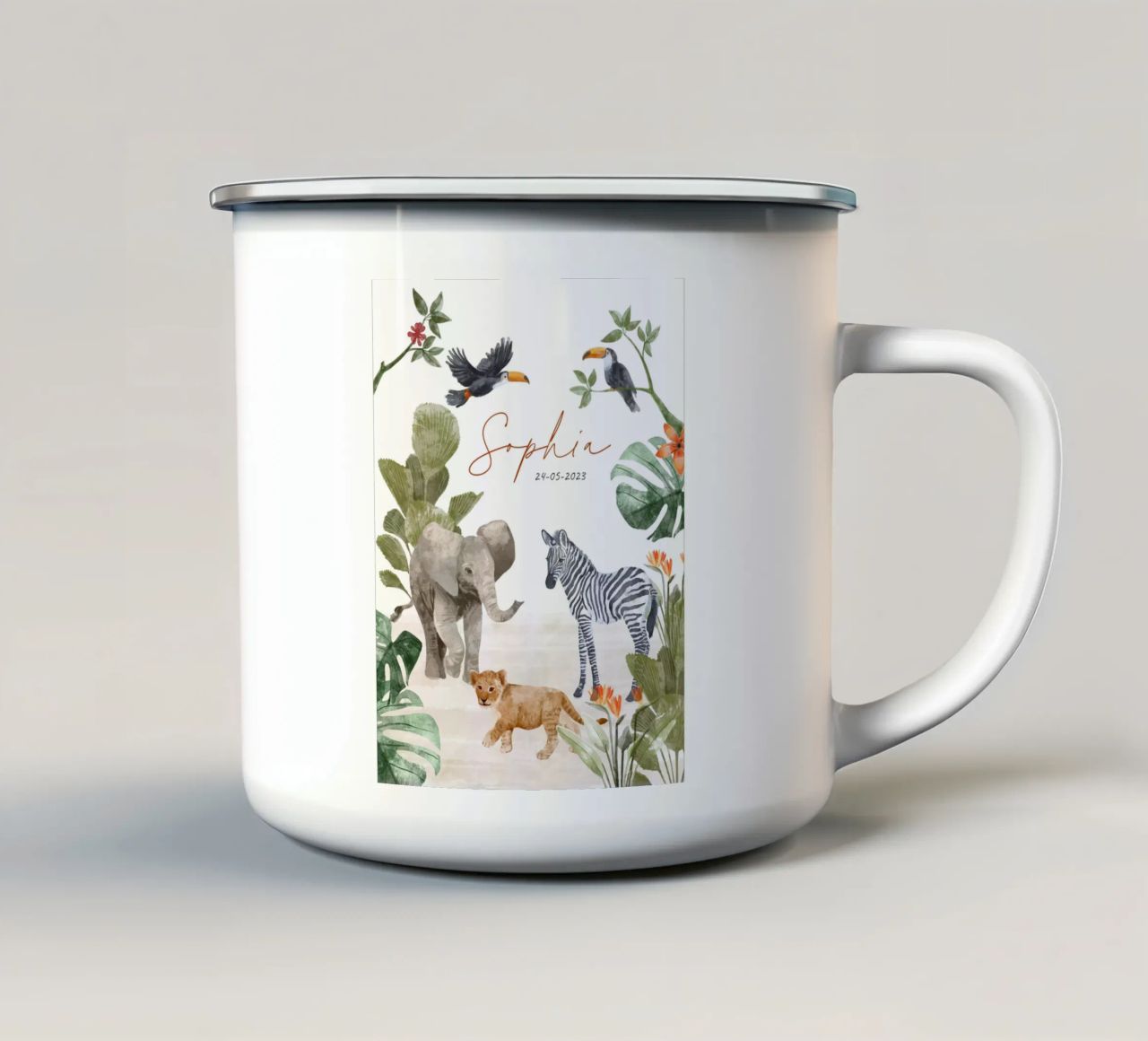 Your own Jungle Babies tazza in smalto da Goed Blauw