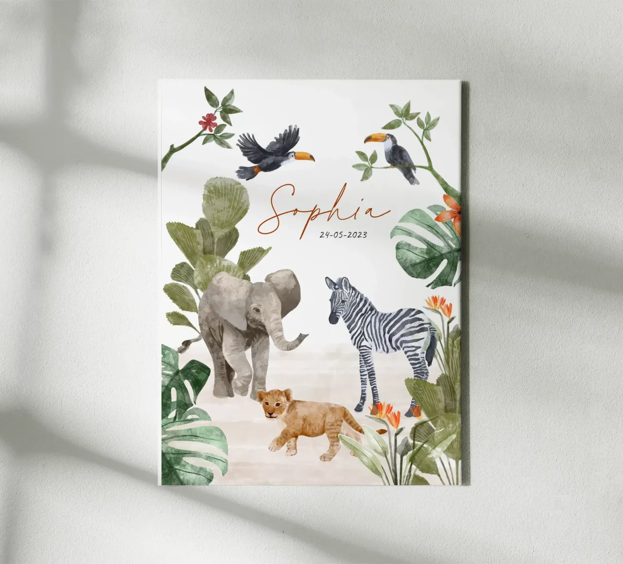 Your own Jungle Babies tela con Cornice a cassetta da Goed Blauw