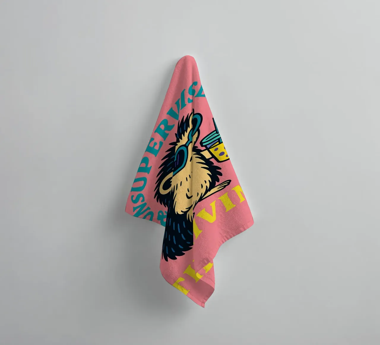 unsupervised and thriving hedgehog towel by bojoonxs
