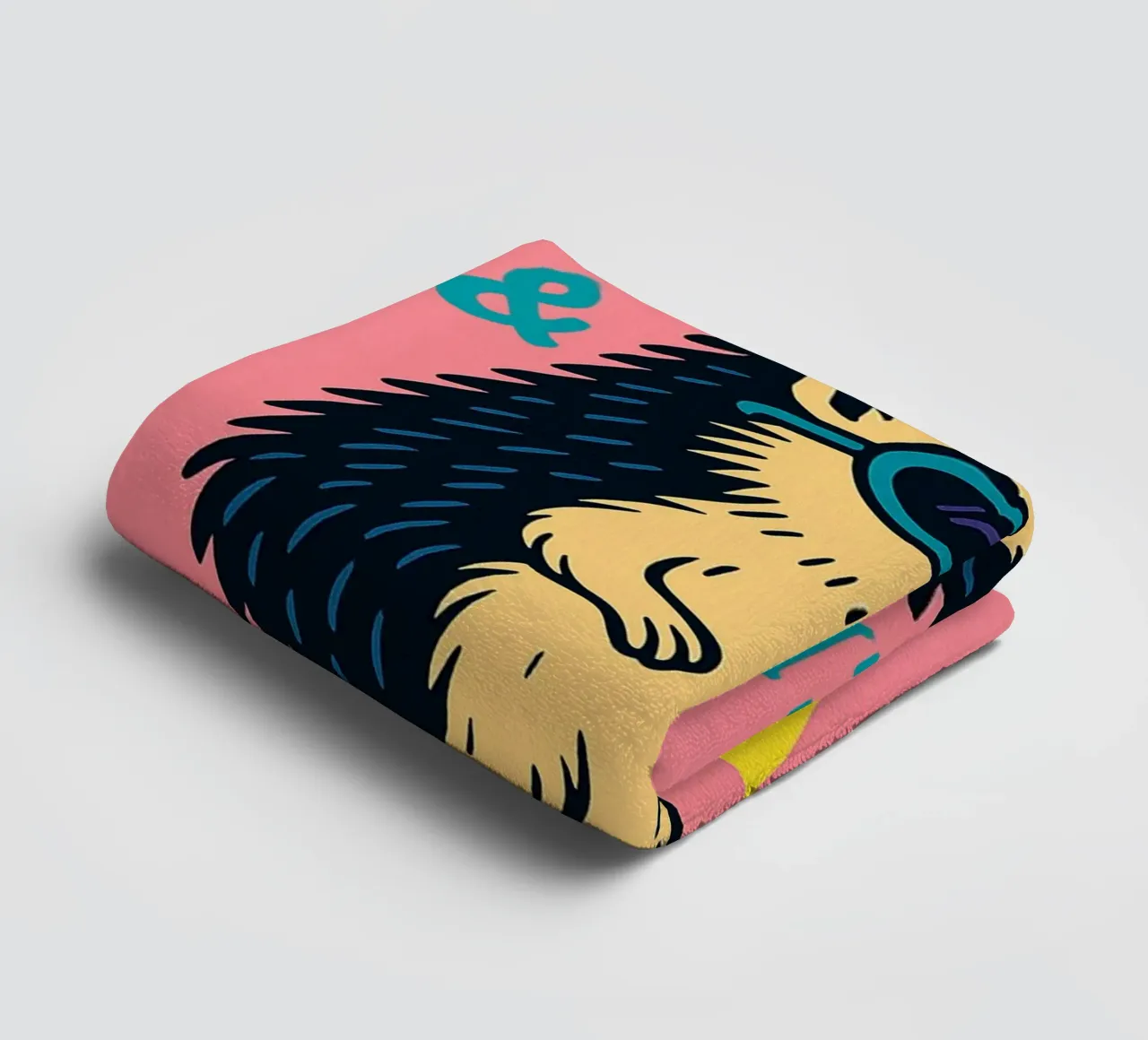 unsupervised and thriving hedgehog towel by bojoonxs