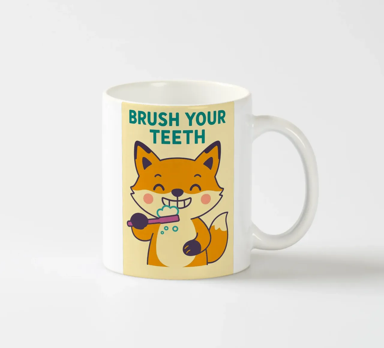 spazzola sorriso ruggito tazza in ceramica da mompunks