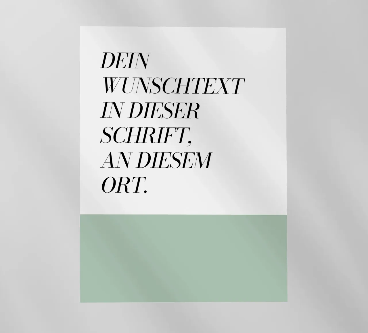 Wunschtext - geometrisch grün pellicola backlit da WORTSPIEL