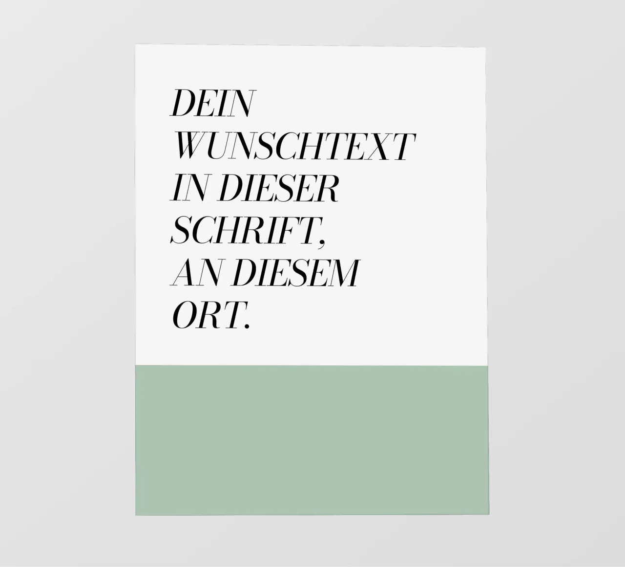 Wunschtext - geometrisch grün pellicola backlit da WORTSPIEL
