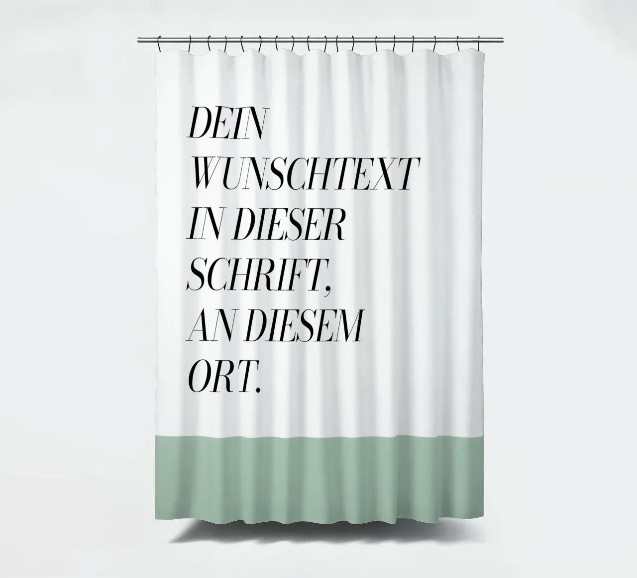 Wunschtext - geometrisch grün douchegordijn van WORTSPIEL