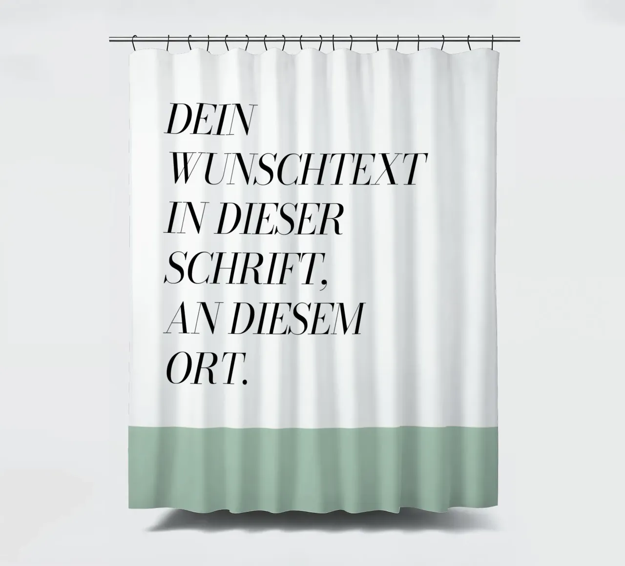 Wunschtext - geometrisch grün douchegordijn van WORTSPIEL