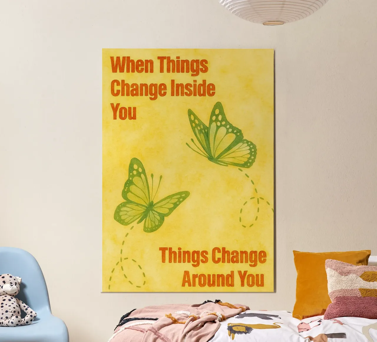 spazzola sorriso ruggito poster con telaio in alluminio da mompunks