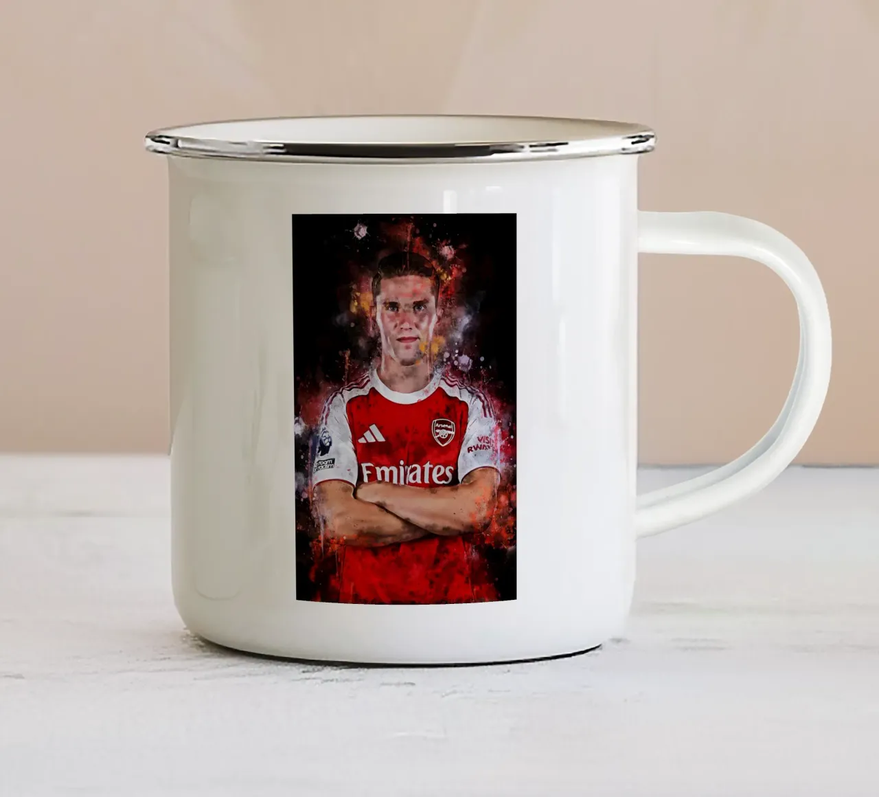 Viktor Gyokeres Arsenal tazza in smalto da MasterInkArt