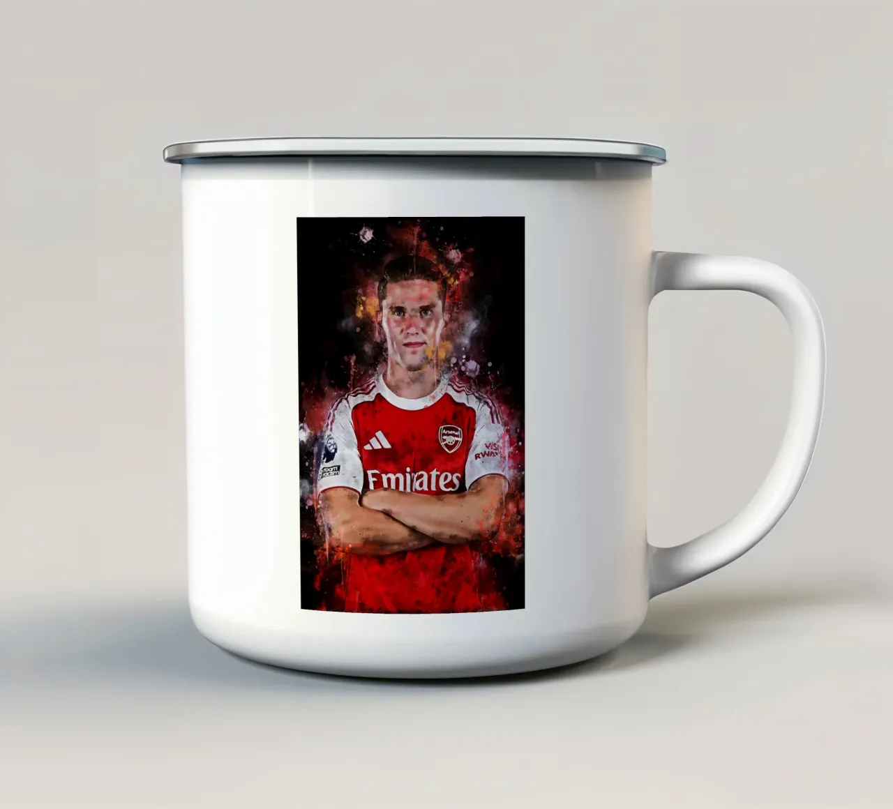 Viktor Gyokeres Arsenal tazza in smalto da MasterInkArt