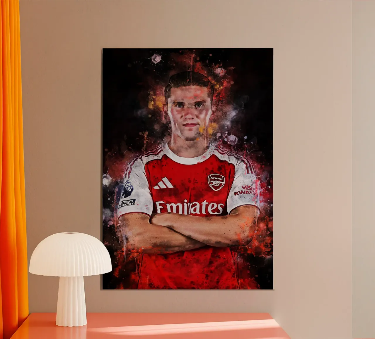 Viktor Gyokeres Arsenal poster con telaio in legno da MasterInkArt