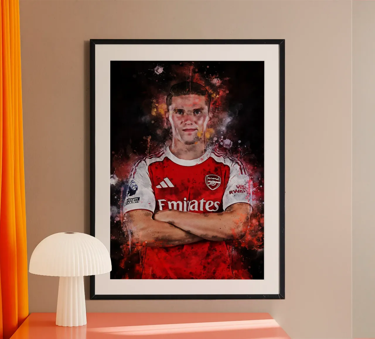 Viktor Gyokeres Arsenal poster con telaio in legno da MasterInkArt