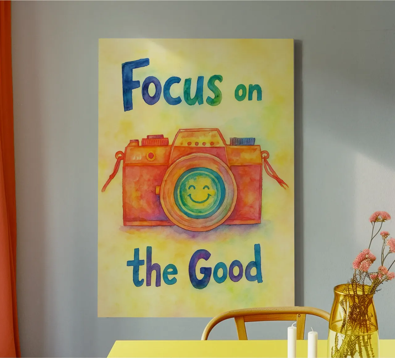camera painting canvas with Floater frame by mompunks