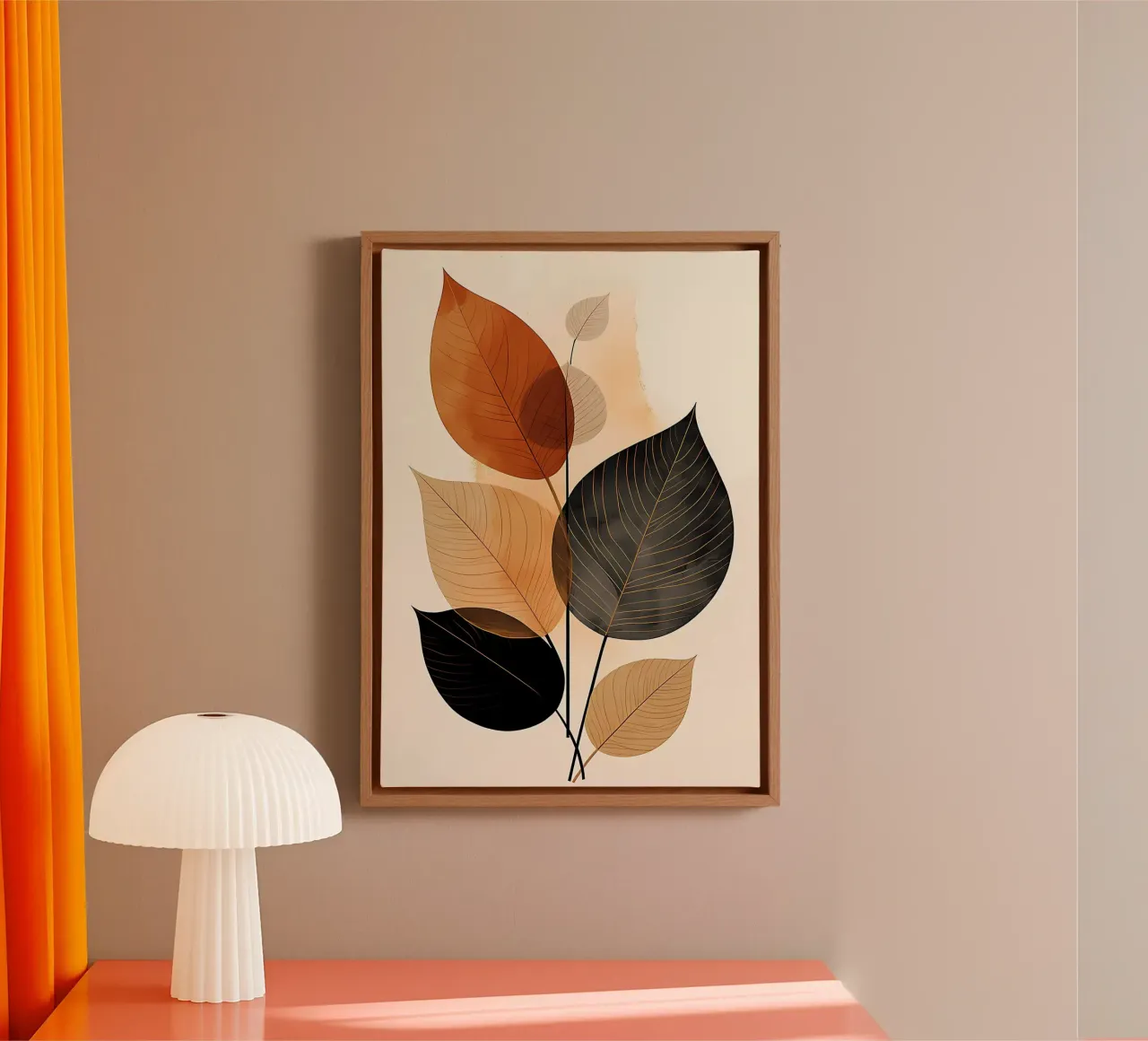 Abstract Botanisch canvas met Baklijst van Jose