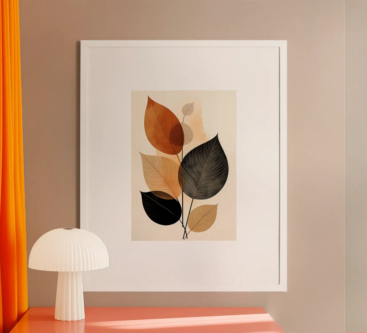 Botanico astratto poster con telaio in alluminio da Jose