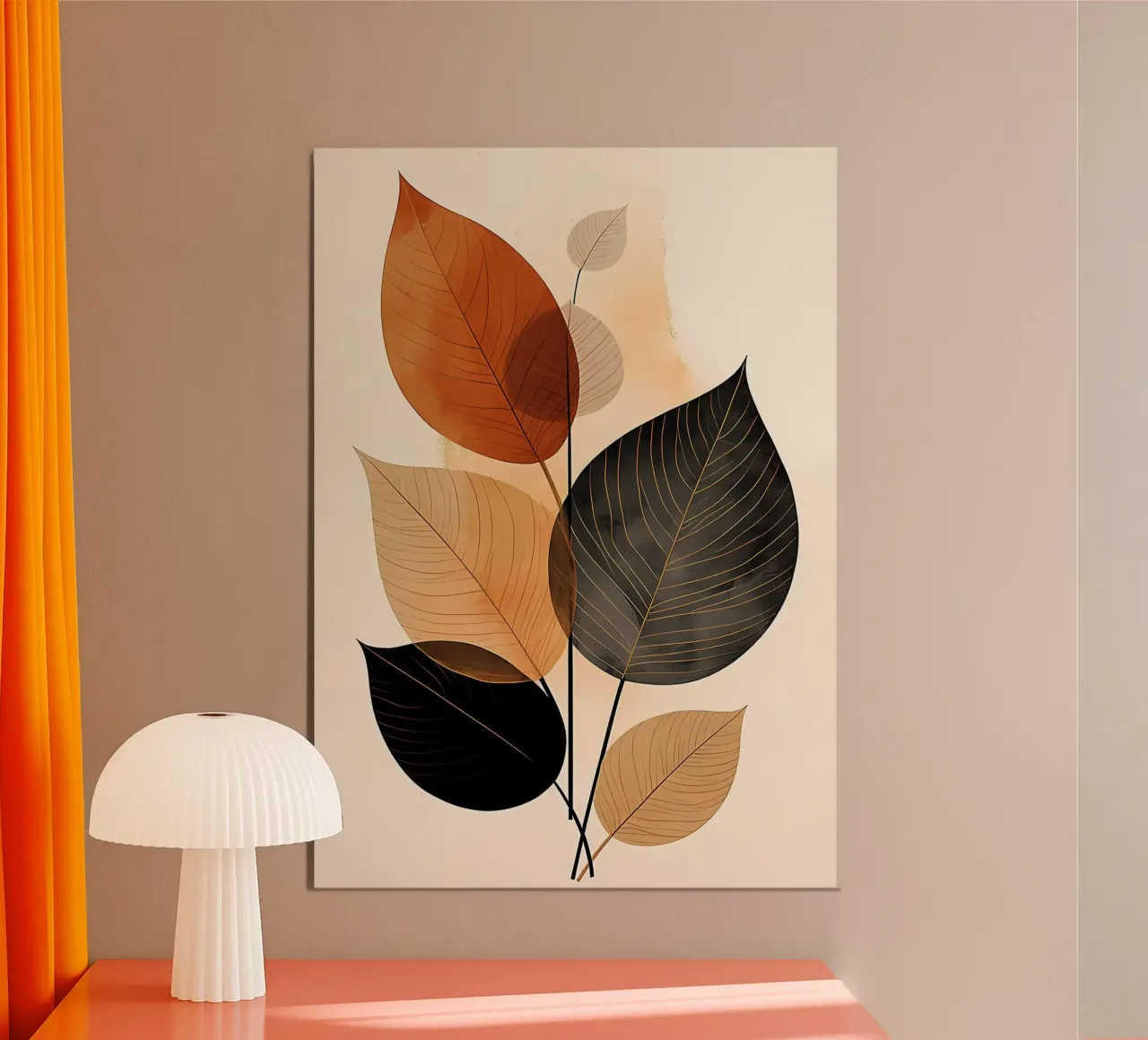 Botanico astratto poster con telaio in alluminio da Jose