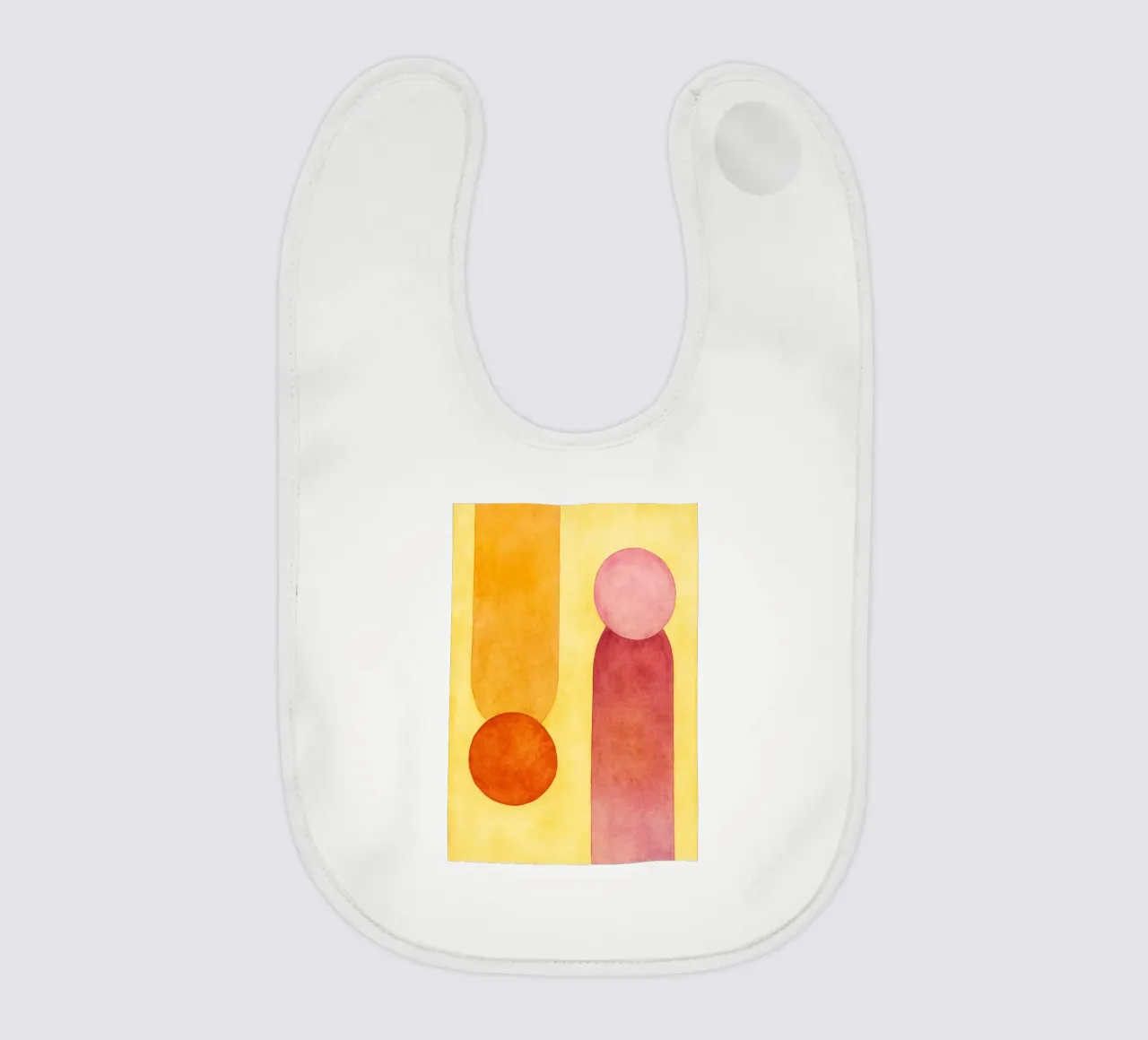 circle line colorful painting baby bib by mompunks