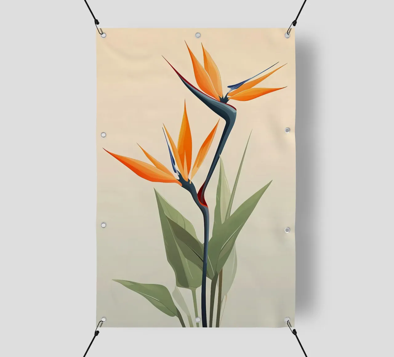 Fiori di uccello del paradiso telo in pvc da Jose
