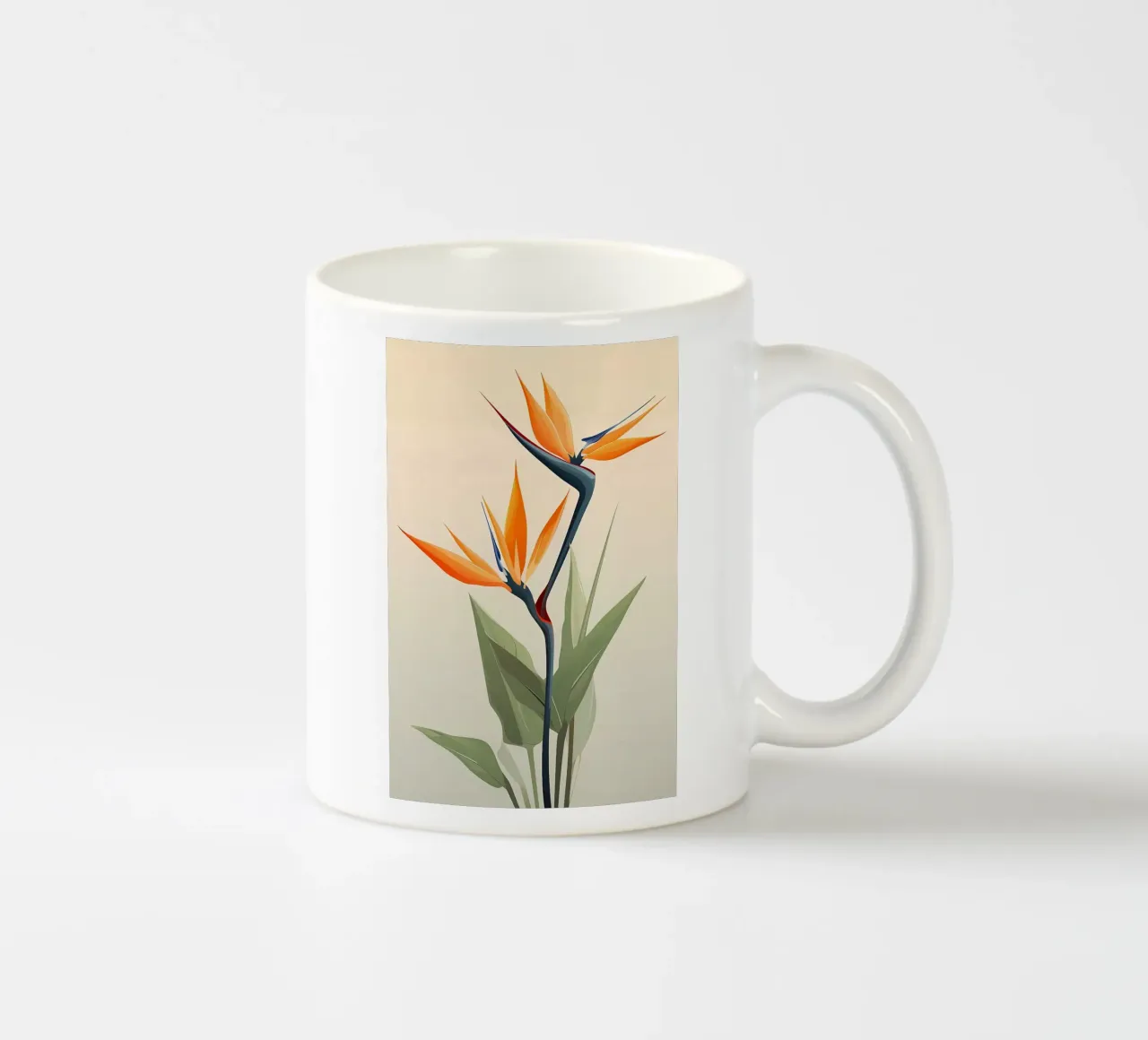 Fiori di uccello del paradiso tazza in ceramica da Jose