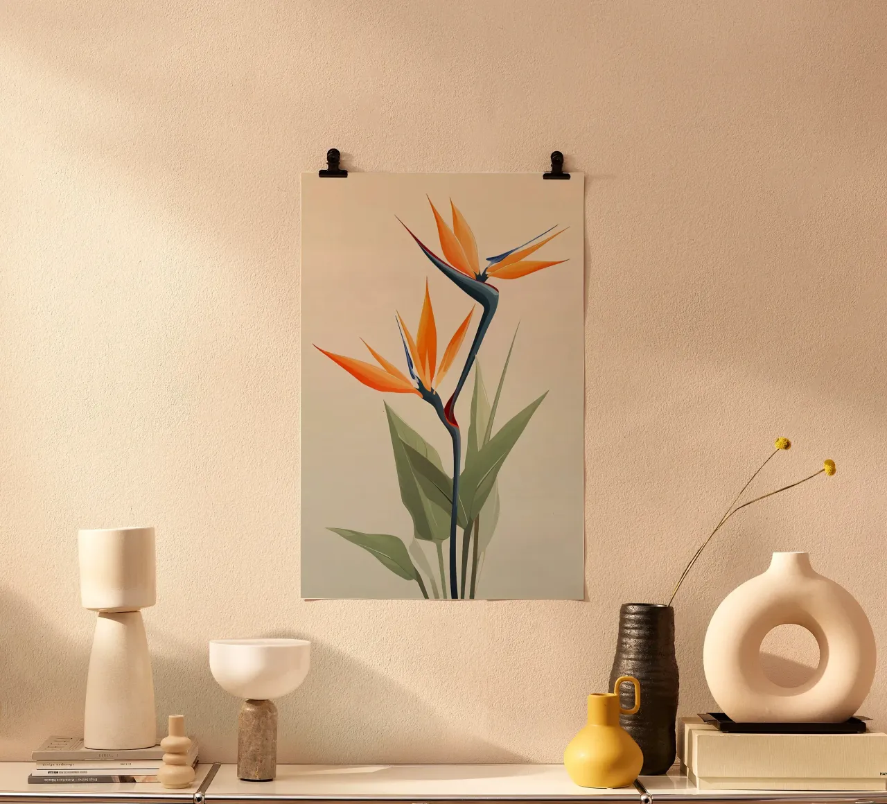 Fiori di uccello del paradiso poster da Jose