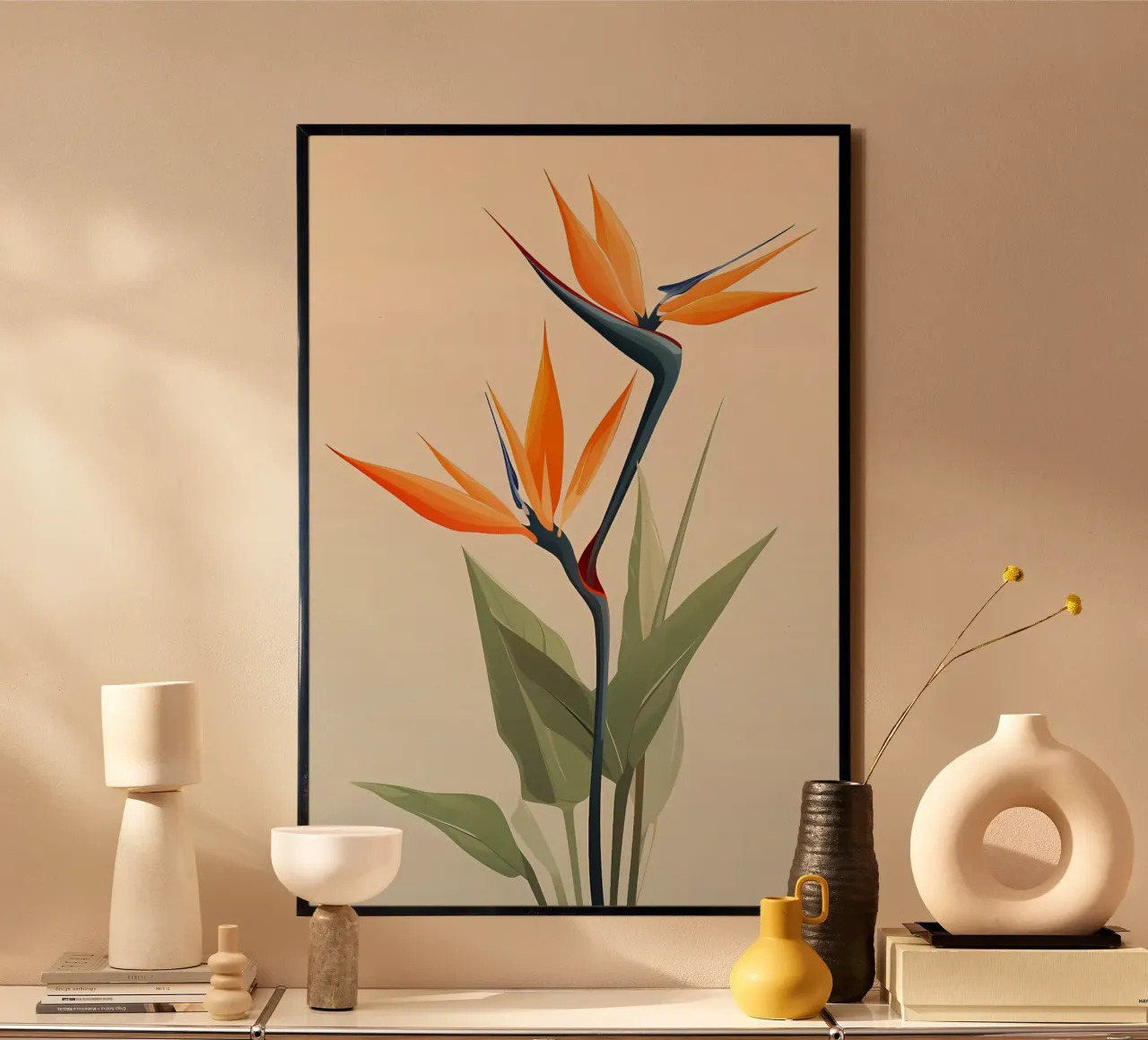 Fiori di uccello del paradiso poster da Jose
