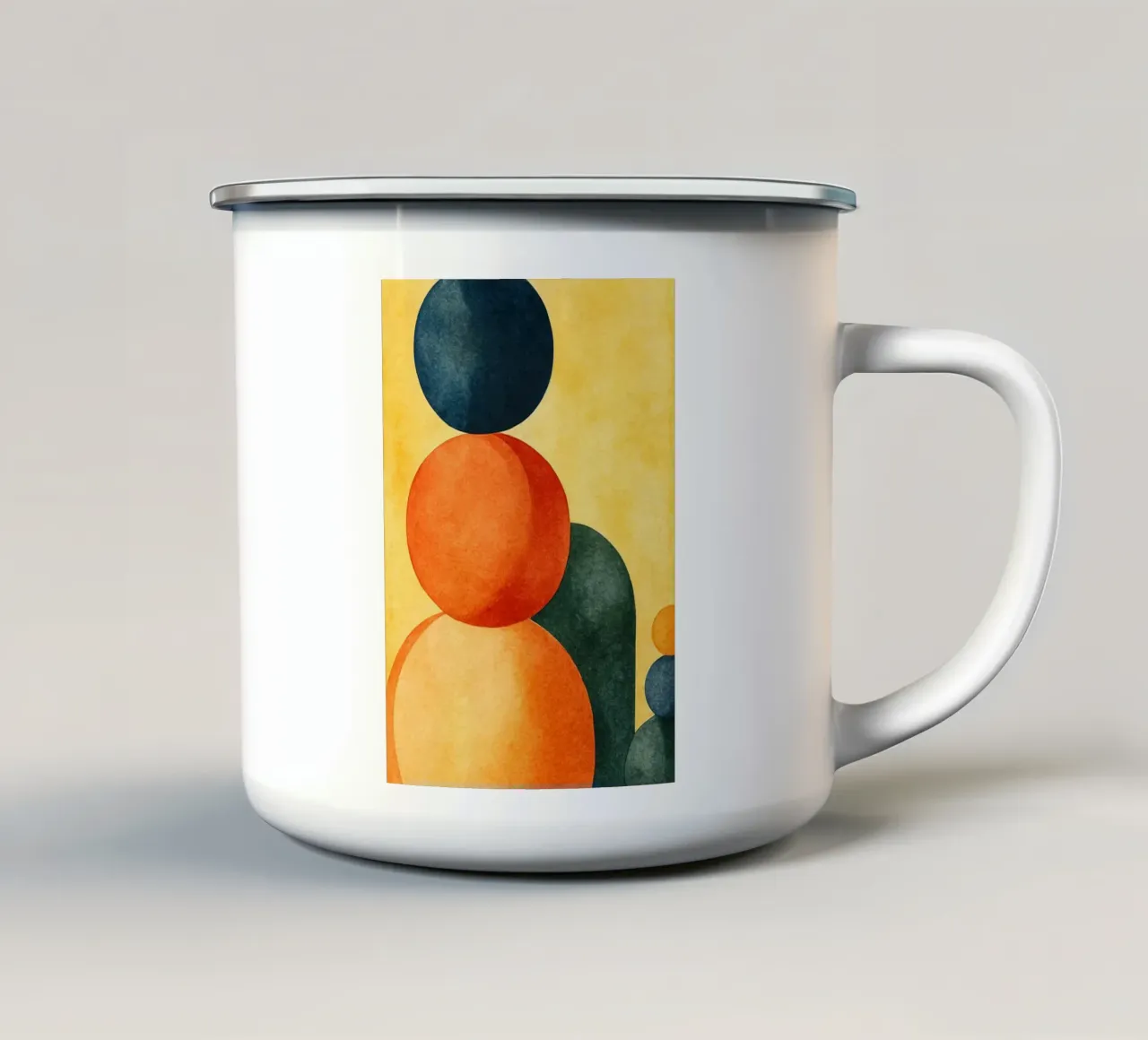 pittura corallina colorata tazza in smalto da mompunks