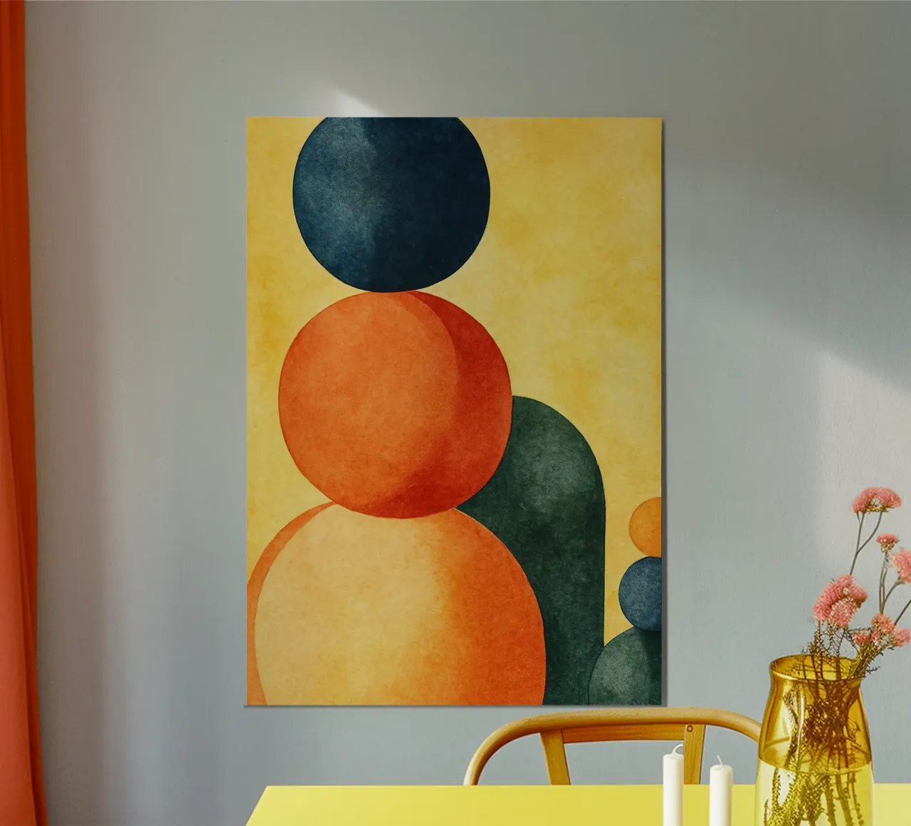 pittura corallina colorata poster con telaio in alluminio da mompunks