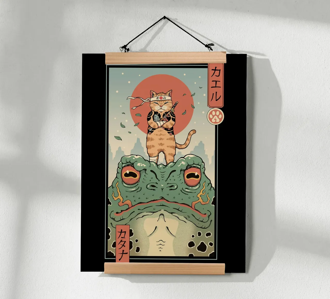 Catana e la grande rana poster con telaio in plastica da Junior Harrington