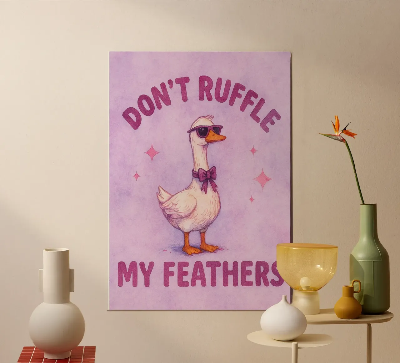 compresa l'oca giuliva poster da mompunks