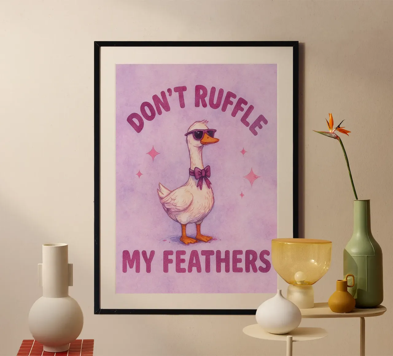 compresa l'oca giuliva poster da mompunks