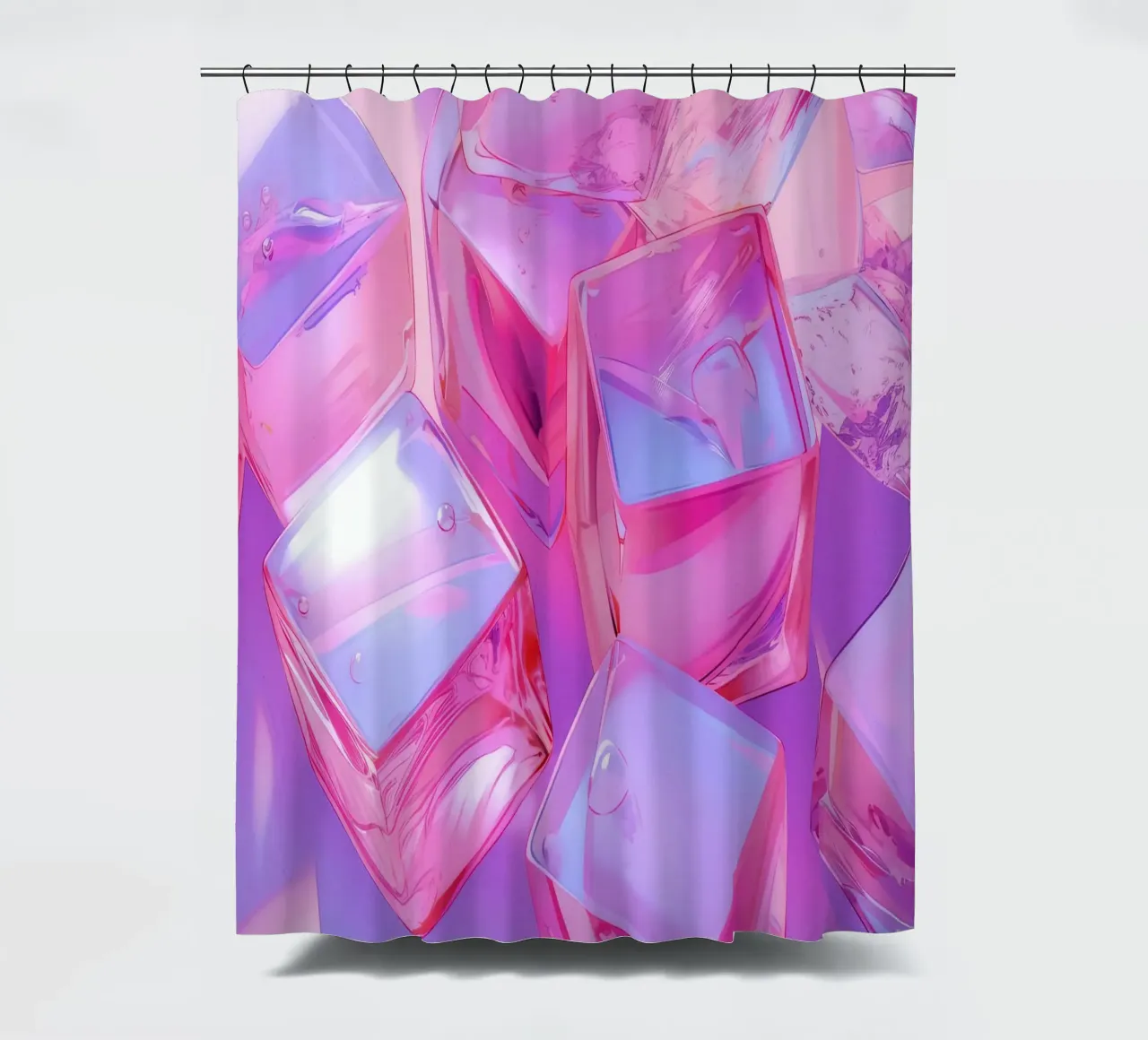 Pink Ice Cubes Duschvorhang von treechild