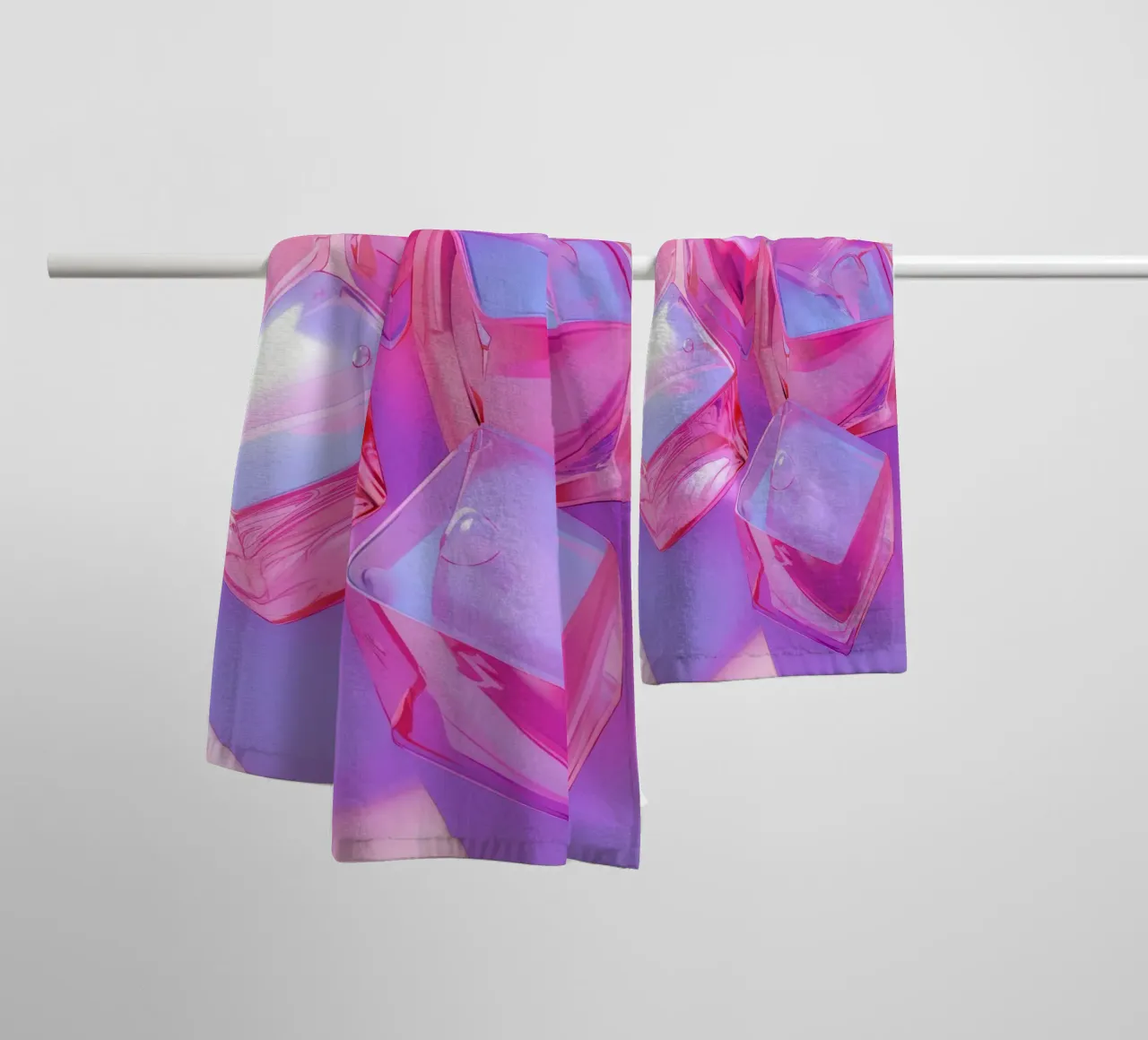 Pink Ice Cubes asciugamano da bagno da treechild