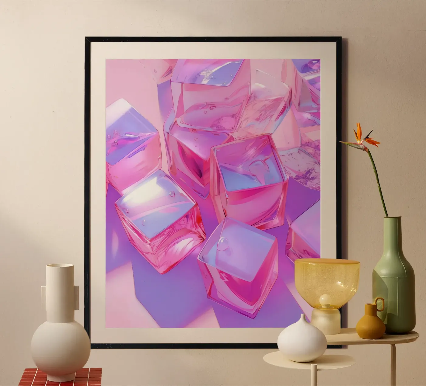 Pink Ice Cubes poster da treechild
