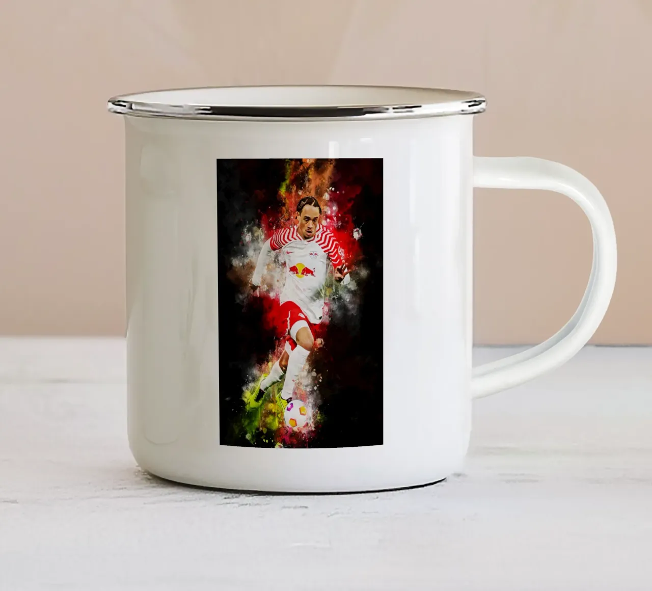 Xavi Simons tazza in smalto da MasterInkArt