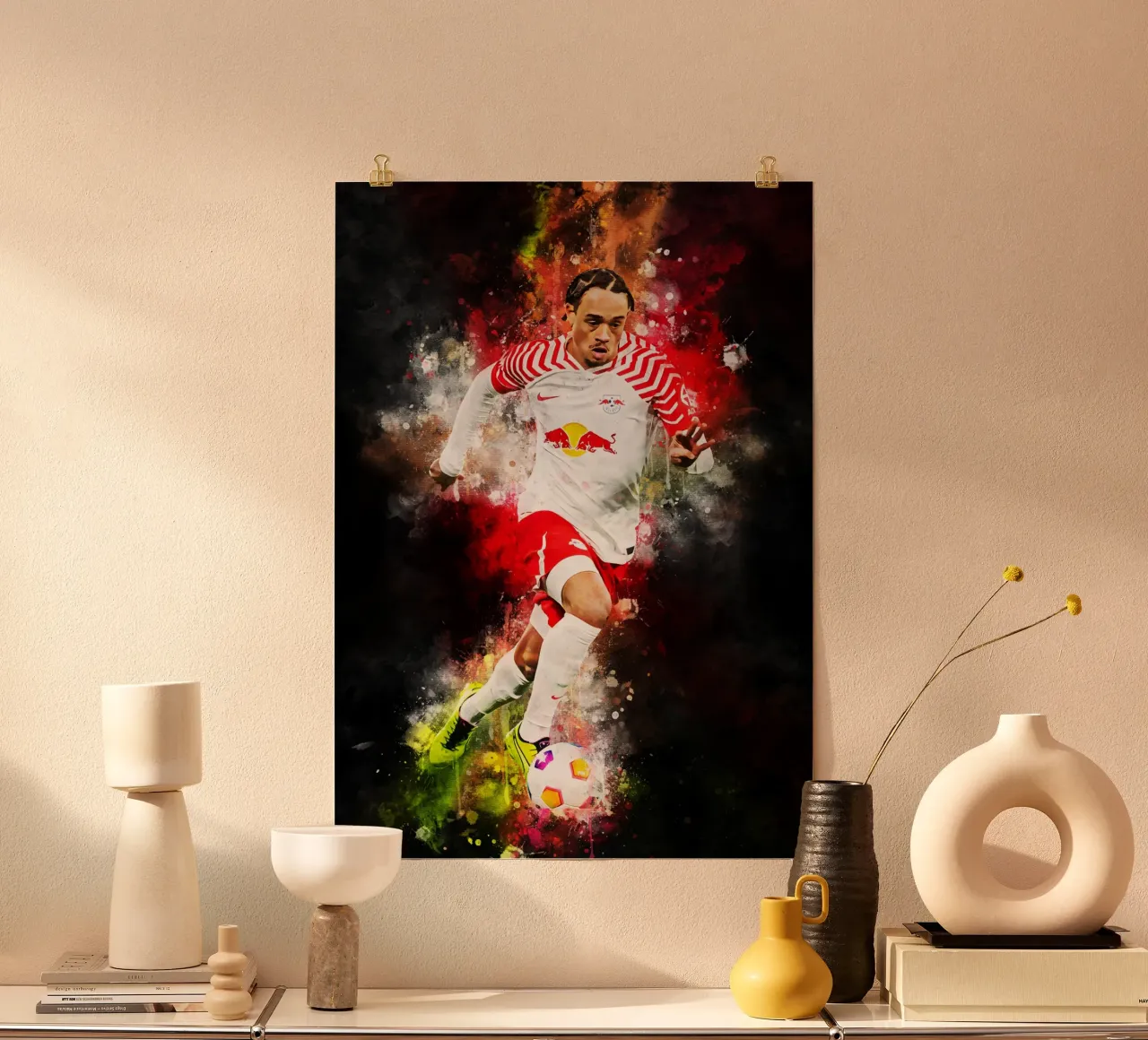 Xavi Simons poster con telaio in legno da MasterInkArt