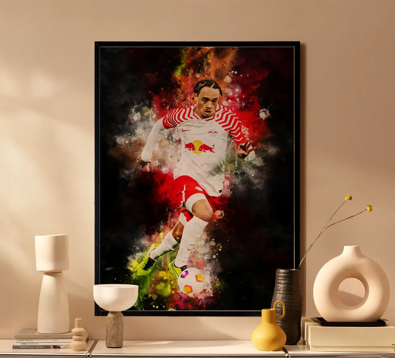 Xavi Simons poster con telaio in legno da MasterInkArt