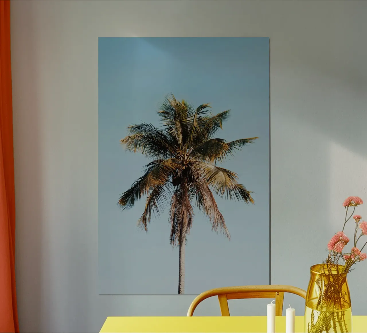 a palm tree iii / dominican republic poster con telaio in plastica da mauikauai