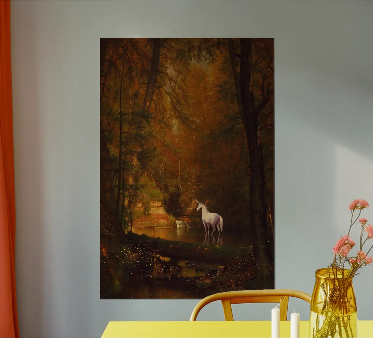 L'ultimo Unicorno poster con telaio in legno da Junior Harrington