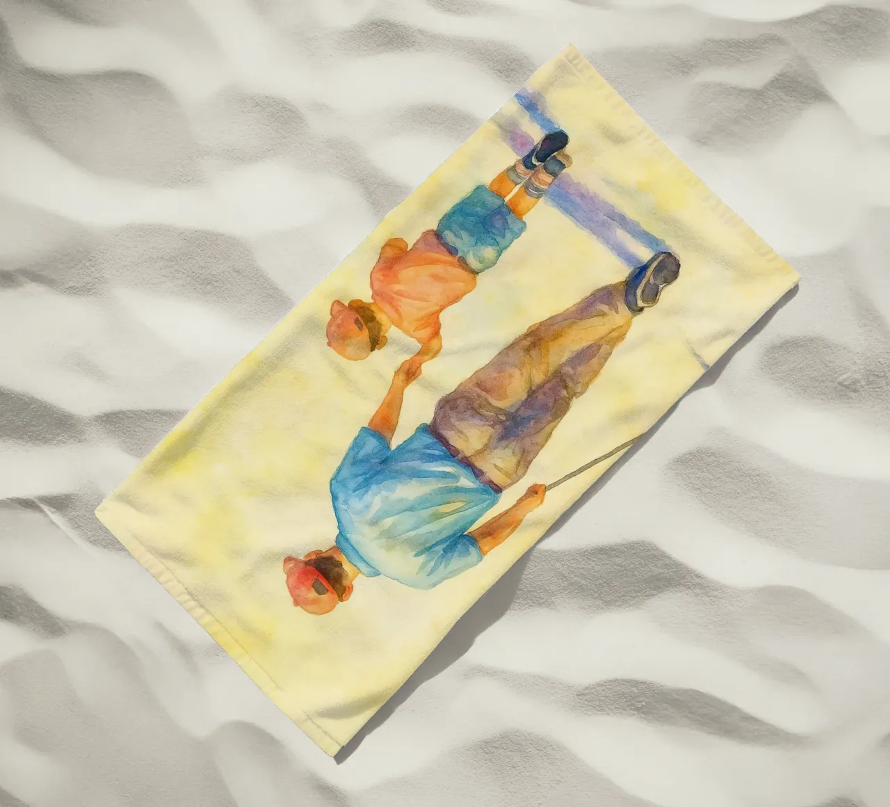 padre e figlio telo mare da mompunks