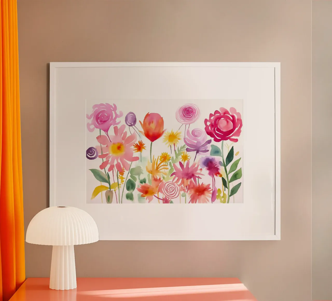 Estroso valzer dei fiori selvatici poster con telaio in plastica da Andrea Haase Modern Home