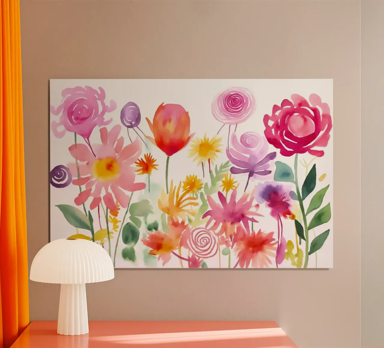 Estroso valzer dei fiori selvatici poster con telaio in plastica da Andrea Haase Modern Home